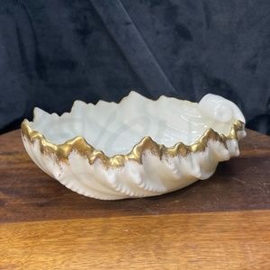 Vintage Lenox Acanthus Leaf Bowl with Gold Trim - 1930-1953
